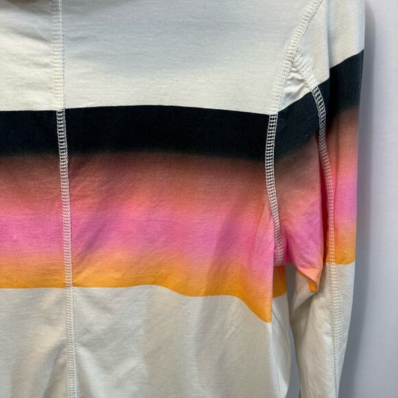 Free People Movement Long Sleeve Funnel Neck Hooded Cream Sunrise Pullover XL - Picture 2 of 5